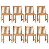 Set da pranzo da giardino 9 pz 180x90 cm in legno massello di teak
