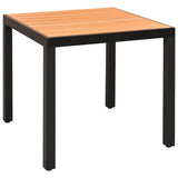 Set da Pranzo da Giardino 5 pz Nero e Marrone