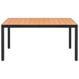 Set da Pranzo da Giardino 5 pz Nero e Marrone