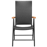 Set da Pranzo da Giardino 3 pz Nero e Marrone