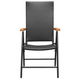 Set da Pranzo da Giardino 5 pz Nero e Marrone