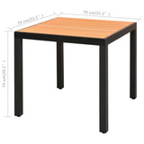 Set da Pranzo da Giardino 5 pz in Rattan PVC Nero e Marrone