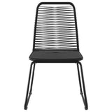 Set da Pranzo da Giardino 5 pz in Rattan PVC Nero e Marrone