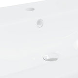Lavabo da Incasso con Rubinetto 61x39x18 cm in Ceramica Bianco