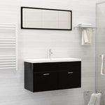 Lavabo da Incasso con Rubinetto 91x39x18 cm in Ceramica Bianco