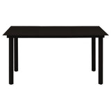 Set da Pranzo da Giardino 5 pz Nero in Rattan PVC