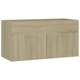 Set Mobili da Bagno 2 pz Rovere Sonoma in Legno truciolato