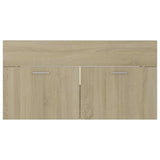 Set Mobili da Bagno 2 pz Rovere Sonoma in Legno truciolato