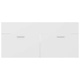 Set Mobili da Bagno 2 pz Bianco in Legno truciolato