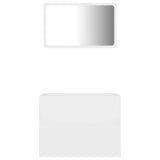 Set Mobili da Bagno 2 pz Bianco in Legno truciolato