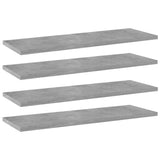 Ripiani per Libreria 4pz Grigio Cemento 60x20x1,5cm truciolato