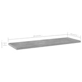 Ripiani per Libreria 4pz Grigio Cemento 60x20x1,5cm truciolato