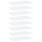 Ripiani per Libreria 8pz Bianchi 60x40x1,5 cm Legno truciolato