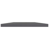 Ripiani per Libreria 8pz Grigio Lucido 60x40x1,5cm truciolato