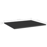 Ripiani per Libreria 8pz Nero Lucido 60x50x1,5cm truciolato