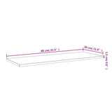 Ripiani per Libreria 8pz Nero Lucido 80x30x1,5cm truciolato