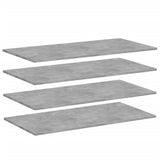 Ripiani Libreria 4pz Grigio Cemento 100x50x1,5cm truciolato
