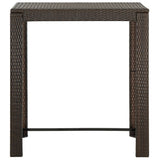 Set da Bar da Giardino 7 pz con Cuscini in Polyrattan Marrone