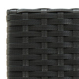 Set Bar da Giardino 5 pz con Braccioli in Polyrattan Nero