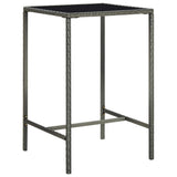 Set Bar da Giardino 5 pz in Polyrattan Grigio