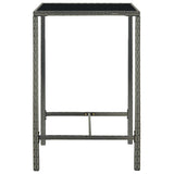 Set Bar da Giardino 5 pz in Polyrattan Grigio