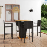Set Bar da Giardino 5 pz Nero