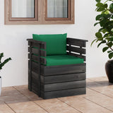 Poltrona da Giardino con Cuscini in Legno di Pino