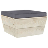 Set Divani da Giardino su Pallet 4 pz con Cuscini Legno Abete