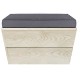 Set Divani da Giardino su Pallet 4 pz con Cuscini Legno Abete