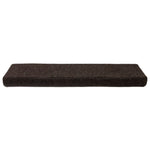 Tappetini per Scale Tessuto Agugliato 15 pz 65x21x4 cm Marrone