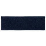 Tappetini per scale autoadesivi 15 pz 65x21x4 cm blu navy bordo rettangolare
