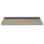 Tappetini per scale 15 pz 65x21x4 cm Blu mare con bordo rettangolare