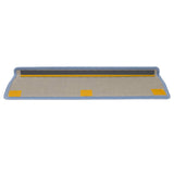Tappetini per scale 15 pz 65x21x4 cm Blu mare con bordo rettangolare