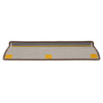 Tappetini per scale 15 pz 65x21x4 cm Marrone Bordo rettangolare
