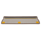 Tappetini per scale 15 pz 65x21x4 cm Marrone Bordo rettangolare