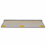 Tappetini per scale 15 pz 65x21x4 cm Grigio chiaro Bordo rettangolare