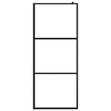 Parete Doccia Walk-in in Vetro Trasparente ESG Nera 80x195 cm