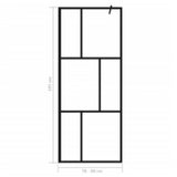 Parete per Doccia Walk-in in Vetro Temperato Nera 80x195 cm