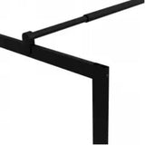 Parete per Doccia Walk-in in Vetro Temperato Nera 90x195 cm