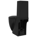 Vaso WC in Ceramica da Bagno Rotondo Base con Scarico Nero