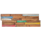 vidaXl Pannelli per Pareti 10 pz 1,03 m in Legno Massello di Teak