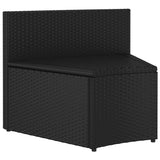 Set Divani da Giardino 9 pz con Cuscini in Polyrattan Nero