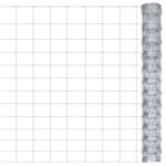 Recinzione da Giardino in Acciaio Zincato 50x1,25 m Argento