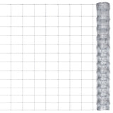 Recinzione da Giardino in Acciaio Zincato 50x1,25 m Argento