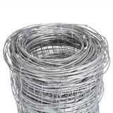 Recinzione da Giardino in Acciaio Zincato 50x1,25 m Argento