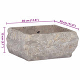 Lavandino Grigio 30x30x13 cm in Marmo