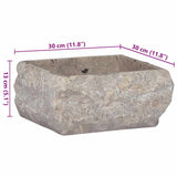 Lavandino Grigio 30x30x13 cm in Marmo