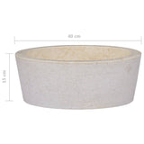 Lavandino Crema 40x15 cm in Marmo