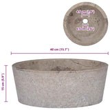 Lavandino Grigio 40x15 cm in Marmo