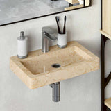 Lavello a Parete Crema 38x24x6,5 cm in Marmo